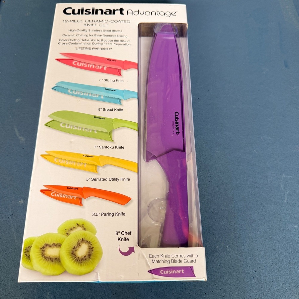 Cuisinart Advantage 12 Piece Ceramic Coated Stainless Steel Knife Set C55-12PRC2